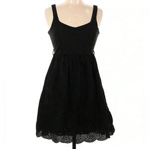 NWOT Passport Black Eyelet Sun Mini Dress (Size S)